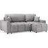 Luki L-Shaped Corner Sofabed with Storage - Grey, Fabric