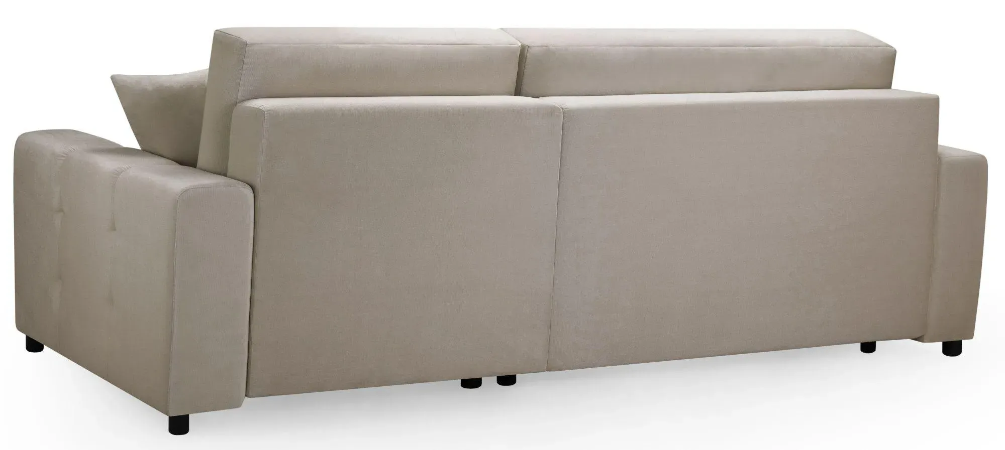 Luki L-Shaped Corner Sofabed with Storage - Mocha, Fabric