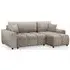 Luki L-Shaped Corner Sofabed with Storage - Mocha, Fabric