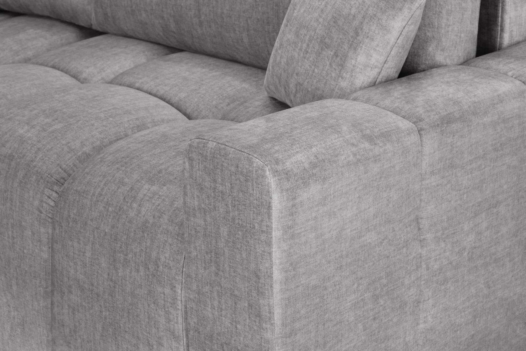 Luki Right Hand Corner Sofabed with Storage - Grey, Fabric