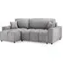 Luki Right Hand Corner Sofabed with Storage - Grey, Fabric