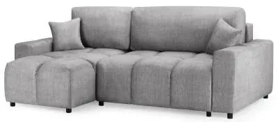 Luki Right Hand Corner Sofabed with Storage - Grey, Fabric