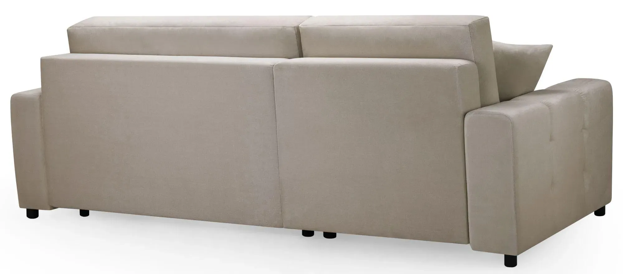 Luki Right Hand Corner Sofabed with Storage - Mocha, Fabric