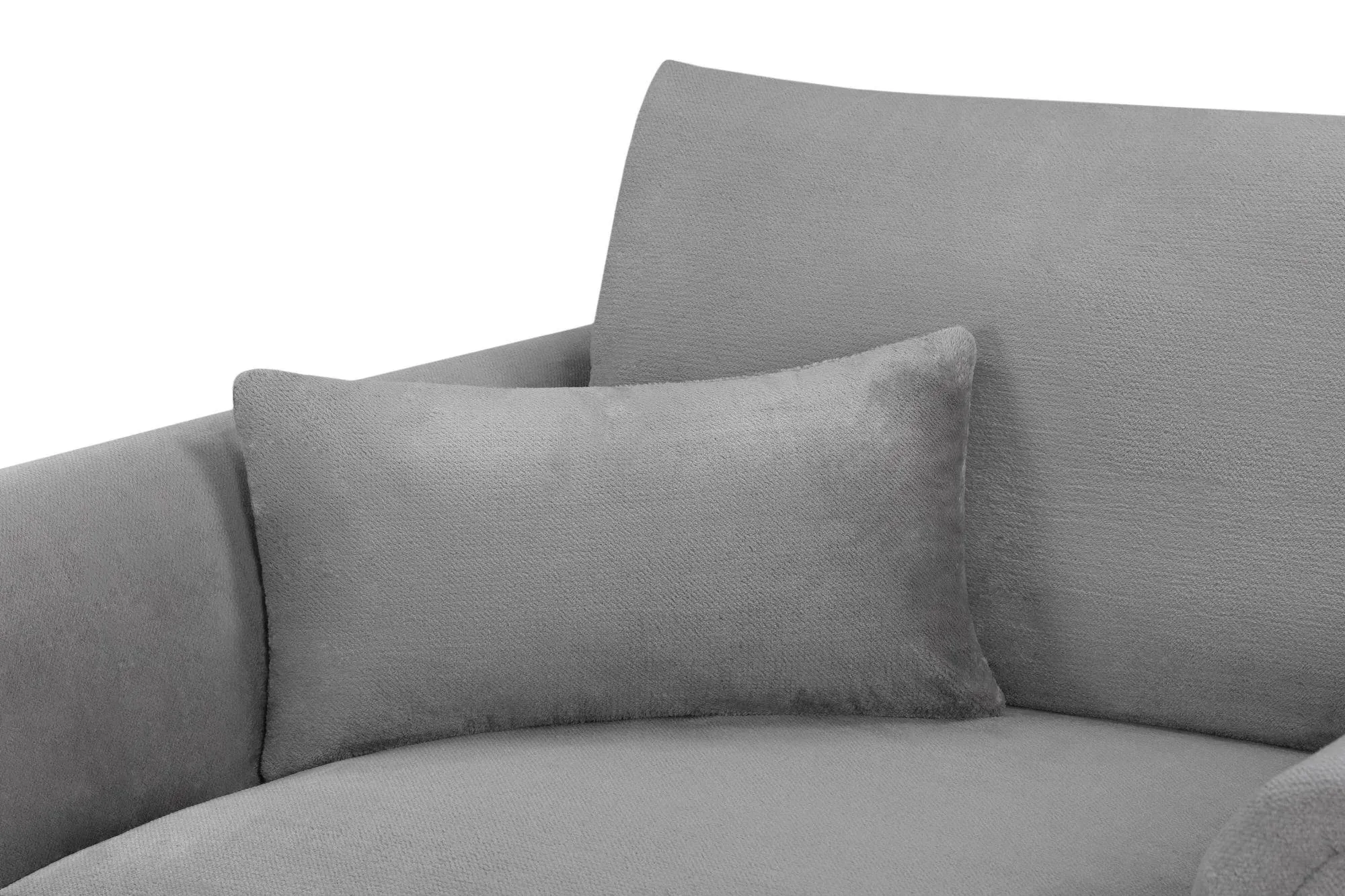 Mirabel Fabric Armchair - Grey, Plush Velvet