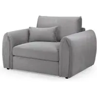 Mirabel Fabric Armchair - Grey, Plush Velvet