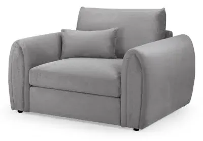 Mirabel Fabric Armchair - Grey, Plush Velvet image