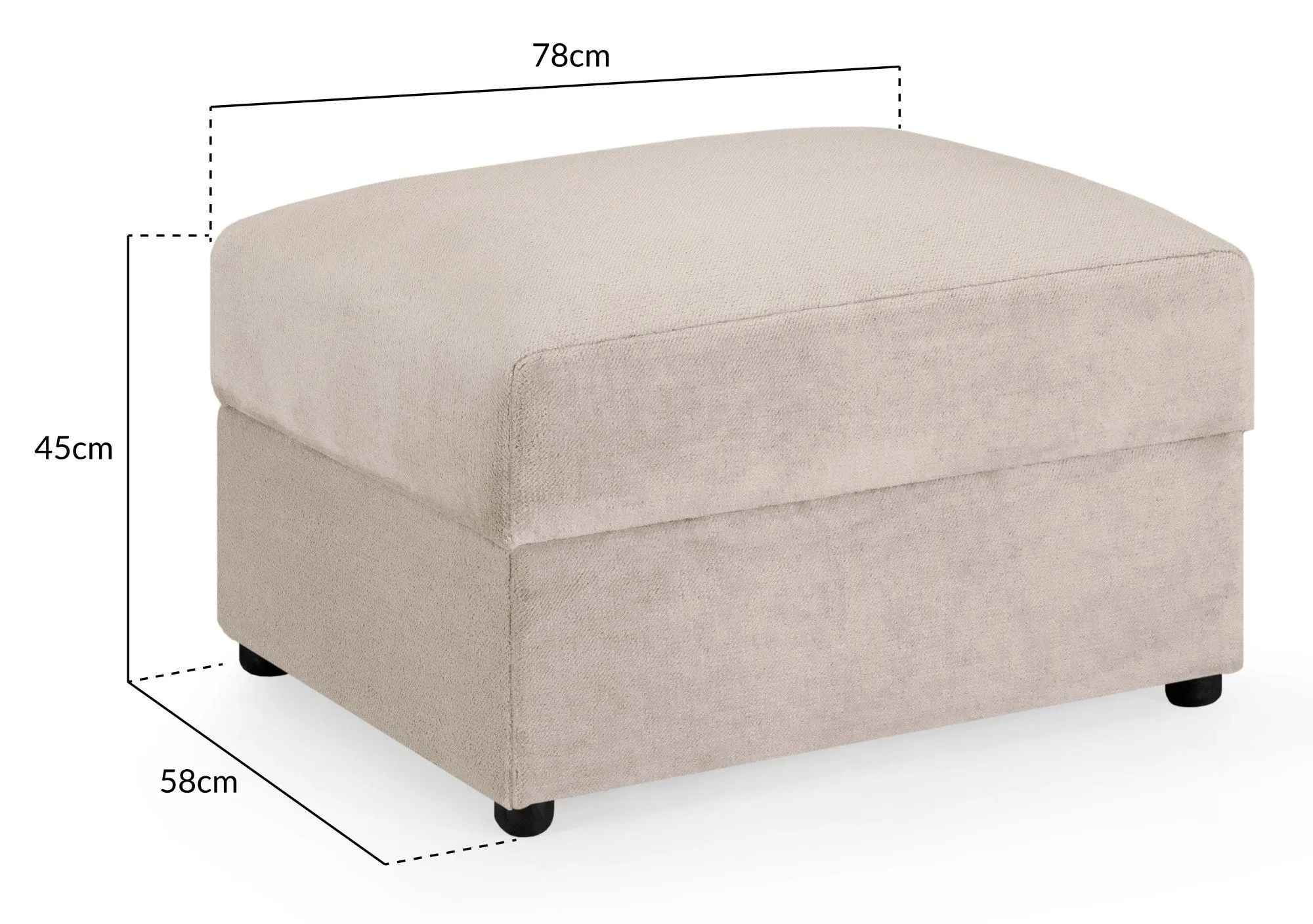 Mirabel Footstool - Mocha, Velvet