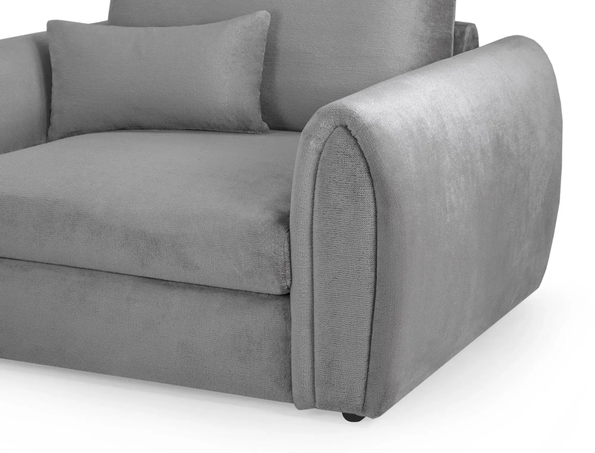 Mirabel Large Corner Sofa - Grey, Fabric