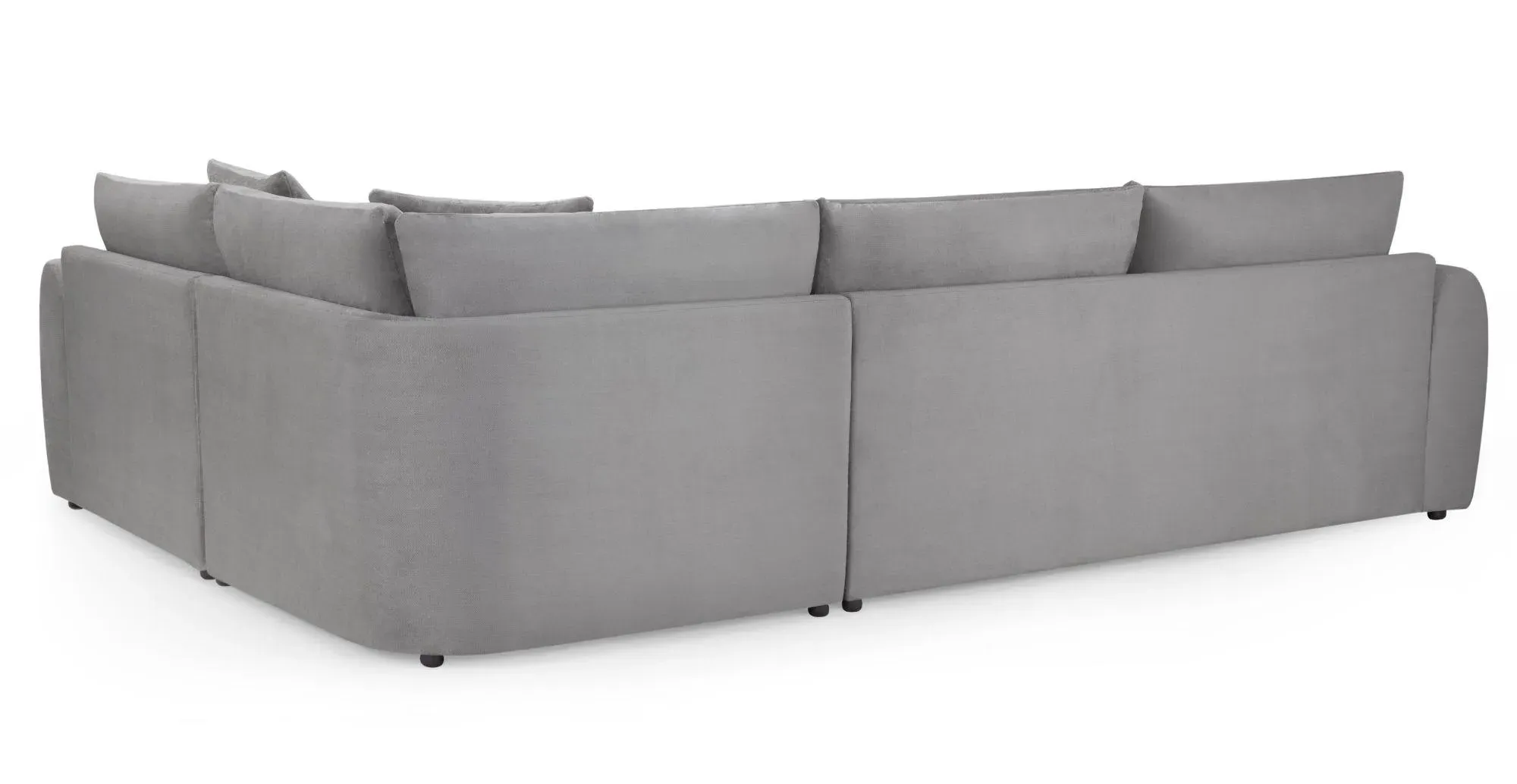 Mirabel Left Hand Facing Corner Sofa - Grey, Fabric