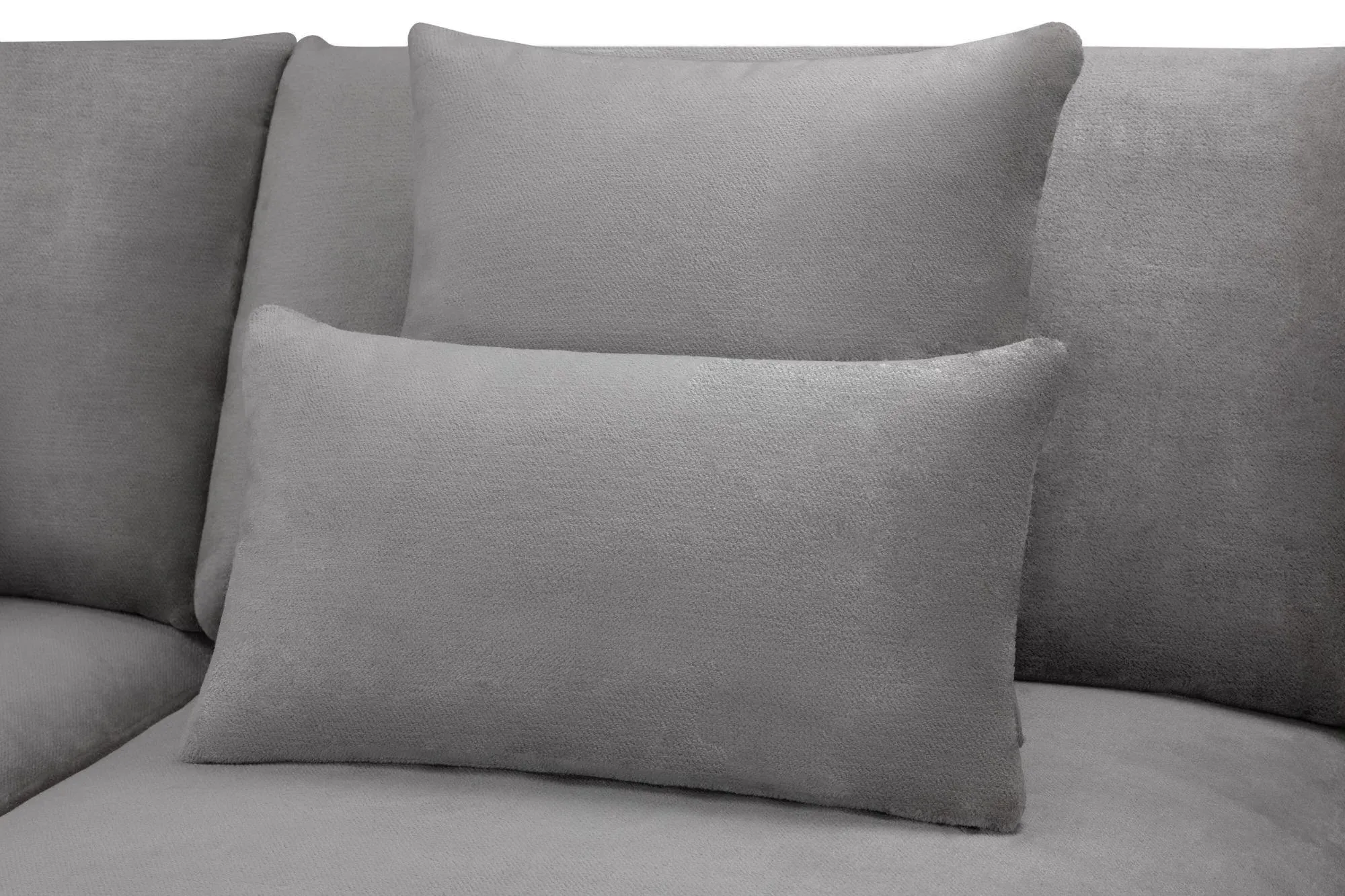 Mirabel Left Hand Facing Corner Sofa - Grey, Fabric