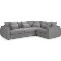 Mirabel Left Hand Facing Corner Sofa - Grey, Fabric