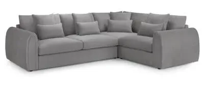 Mirabel Left Hand Facing Corner Sofa - Grey, Fabric image