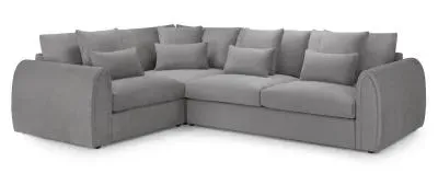 Mirabel Right Hand Facing Corner Sofa - Grey, Plush Velvet image