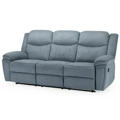 Myra 3-Seater Recliner Sofa - Grey, Fabric