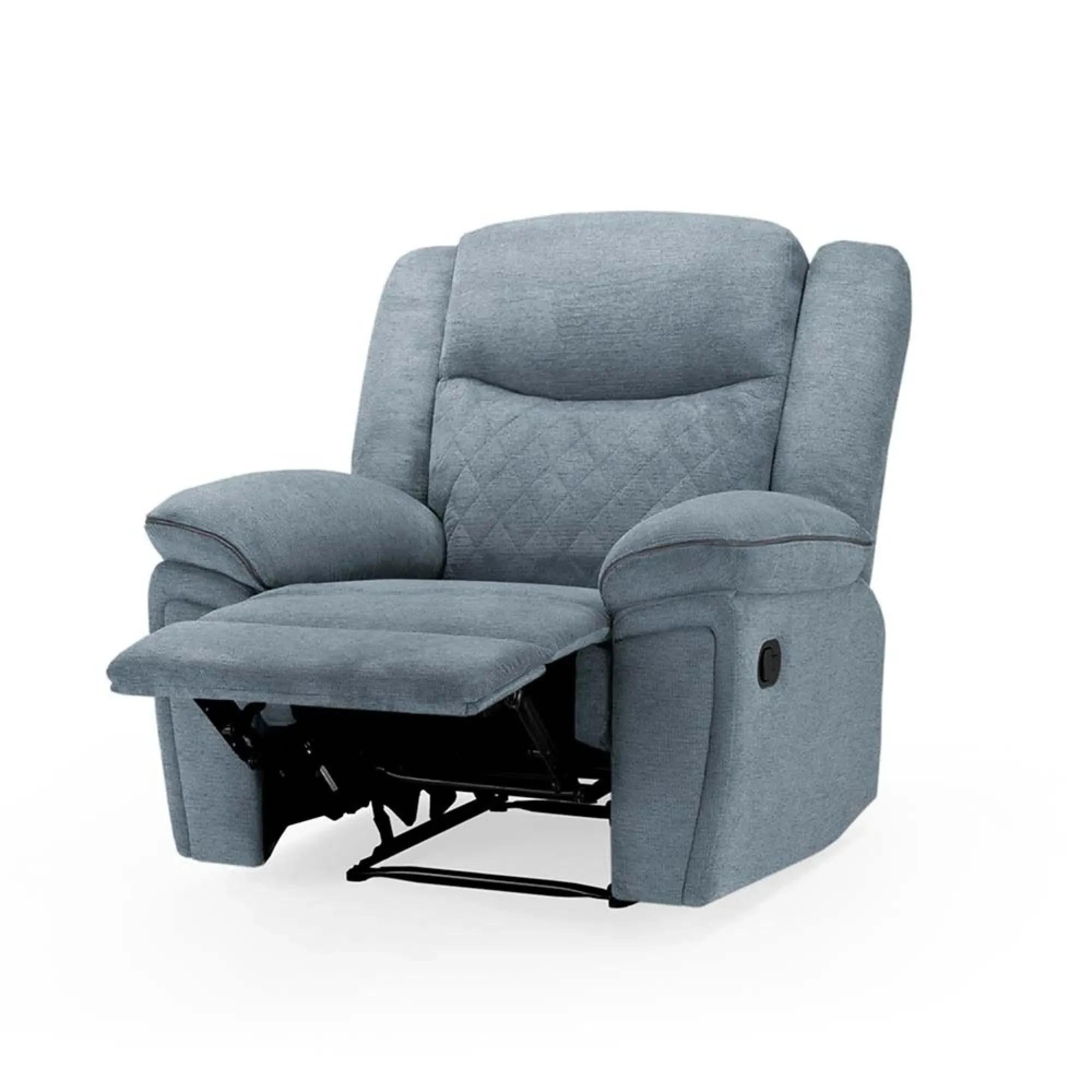 Myra Recliner Armchair - Grey, Fabric