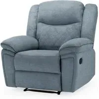 Myra Recliner Armchair - Grey, Fabric