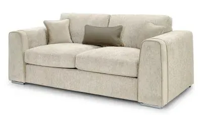 Naples 3-Seater Sofa - Beige, Fabric image