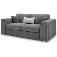 Naples 3-Seater Sofa - Grey, Fabric