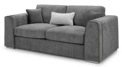 Naples 3-Seater Sofa - Grey, Fabric