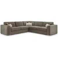 Naples Large Corner Sofa - Mocha, Fabric