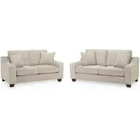 Nebraska 3+2 Seater Sofa Set - Beige, Fabric
