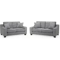 Nebraska 3+2 Seater Sofa Set - Slate Grey, Fabric