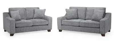 Nebraska 3+2 Seater Sofa Set - Slate Grey, Fabric
