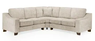 Nebraska Large Corner Sofa Suite - Beige, Fabric image