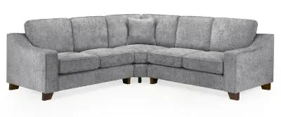 Nebraska Large Corner Sofa Suite - Slate Grey, Fabric