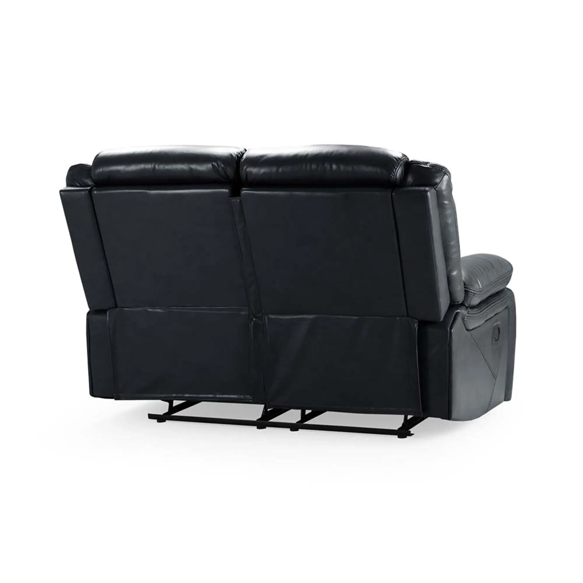 Novie 2-Seater Sofa - Black, Faux Leather