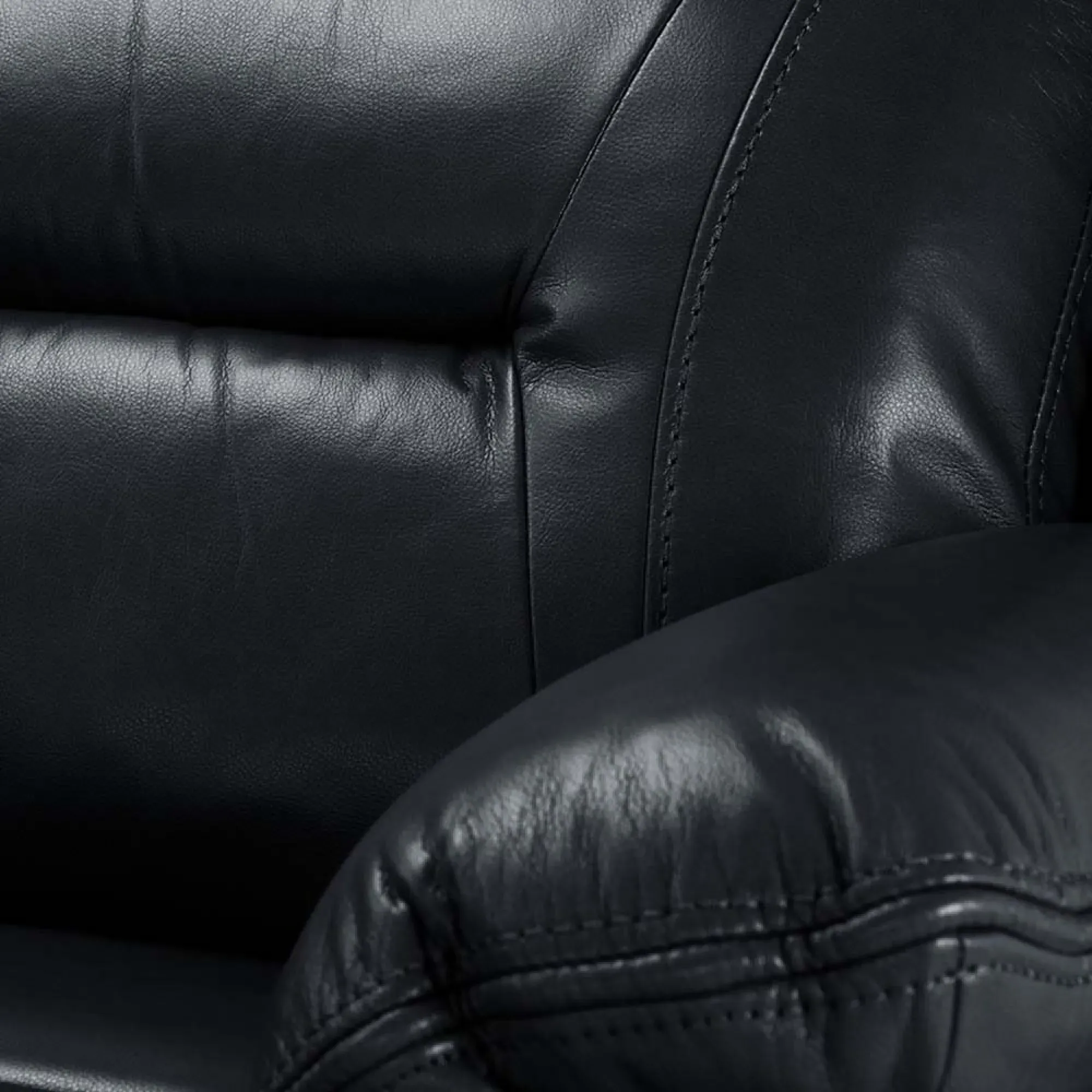 Novie 2-Seater Sofa - Black, Faux Leather