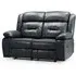 Novie 2-Seater Sofa - Black, Faux Leather