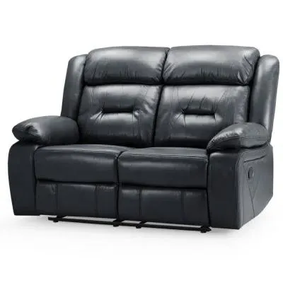 Novie 2-Seater Sofa - Black, Faux Leather image