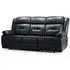 Novie 3-Seater Sofa - Black, Faux Leather