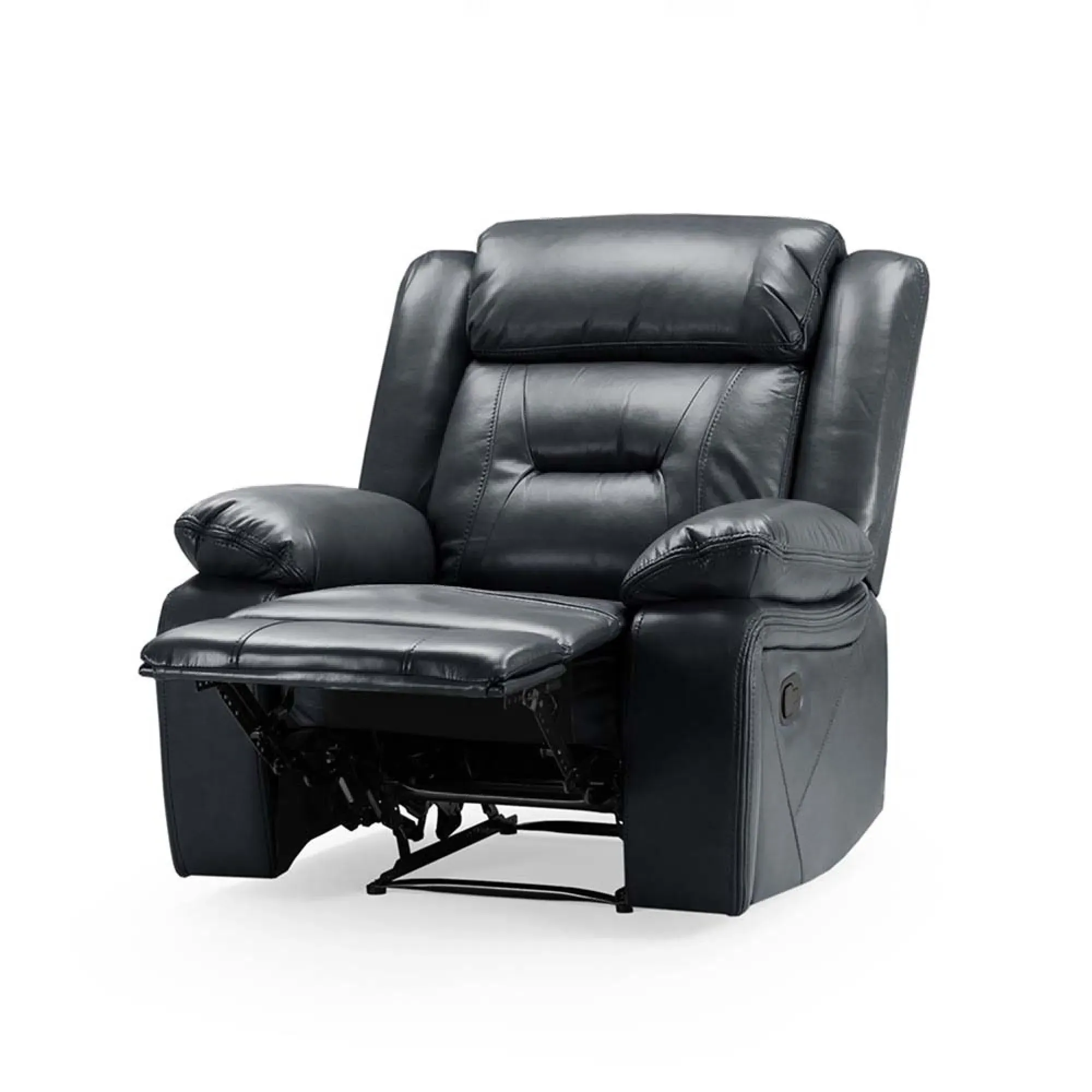 Novie Armchair - Black, Faux Leather
