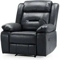 Novie Armchair - Black, Faux Leather