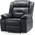Novie Armchair - Black, Faux Leather