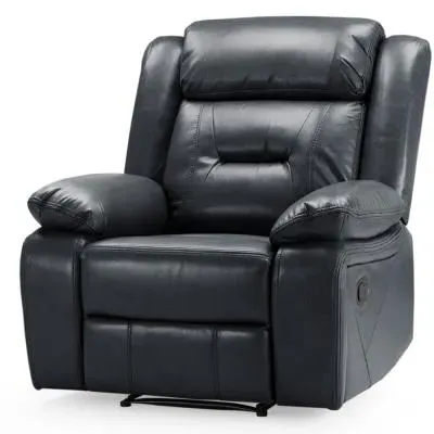 Novie Armchair - Black, Faux Leather image
