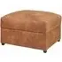 Oakland Tufted Footstool - Tan, Leather