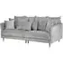 Turin Tufted 3-Seater Sofa - Grey, Velvet