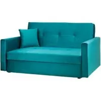 Viva Plush 3-Seater Sofa Bed with Storage - Teal
