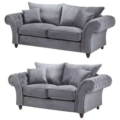 Windsor Fullback 3-Seater Sofa - Grey