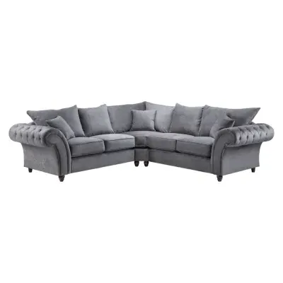 Windsor Fullback Large Corner Sofa - Grey