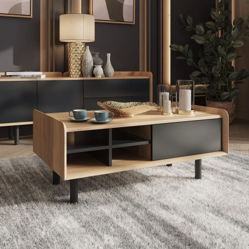Aarhus Coffee Table - Anthracite, Oak