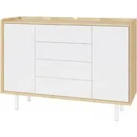 Aarhus Large Sideboard - White, Oak