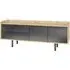 Aarhus Low Sideboard - Anthracite, Oak