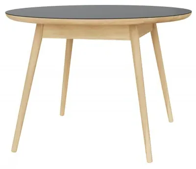 Aarhus Round Dining Table - Anthracite, Oak