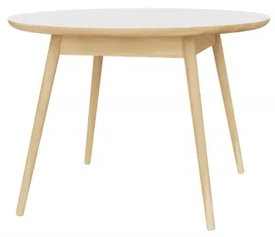 Aarhus Round Dining Table - White, Oak image