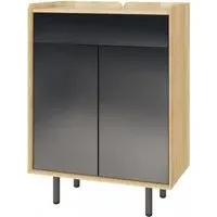 Aarhus Small Sideboard - Anthracite, Oak