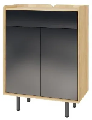 Aarhus Small Sideboard - Anthracite, Oak